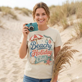 レトロビーチリゾートのクリスマス Tシャツ