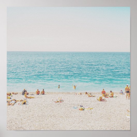 レトロビーチ写真 ポスター (正面)