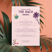 レトロビーチ独身最後の週末の予定 招待状