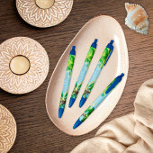 レトロビーチ結婚式トロピカルテーマパーティーの好意 黒ボールペン