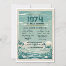 レトロビーチ1974 50年高校懇親会 招待状