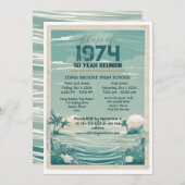 レトロビーチ1974 50年高校懇親会 招待状 (正面/裏面)