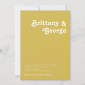 レトロビーチ |すべての金ゴールドを1つの結婚式招待状 招待状 (正面)