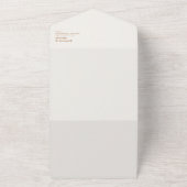 レトロビーチ |アイボリーシールと送信 オールインワン招待状 (外側)