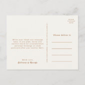 レトロビーチ |アイボリー写真結婚ありがとうございます ポストカード (裏面)