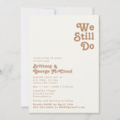 レトロビーチ |アイボリー我々はまだ誓いを更新する 招待状 (正面)