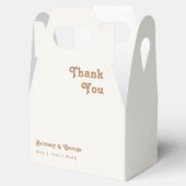 レトロビーチ |アイボリー結婚式の引き出物ボックス フェイバーボックス (オープン)