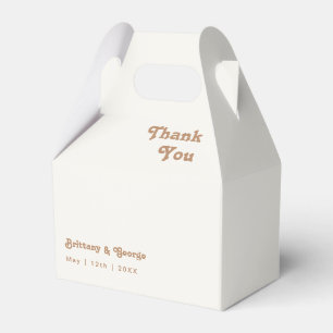 レトロビーチ  アイボリー結婚式の引き出物ボックス フェイバーボックス