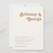 レトロビーチ |アイボリー結婚式招待状 招待状 (正面)