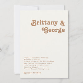 レトロビーチ |アイボリー結婚式招待状 招待状