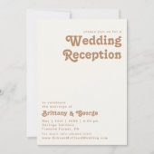 レトロビーチ | アイボリー ウェディング レセプション 招待状 (正面)