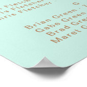 レトロビーチ |アクアアルファベットの座席のポスター ポスター (角)