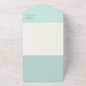 レトロビーチ |アクアシールと送信 オールインワン招待状 (外側)