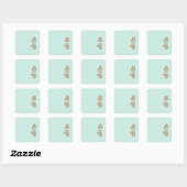 レトロビーチ |アクアモノグラム封筒用シール スクエアシール (シート)