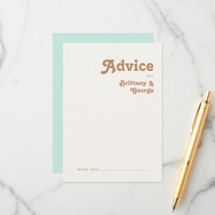 レトロビーチ  アクア結婚のアドバイスカード アドバイスカード