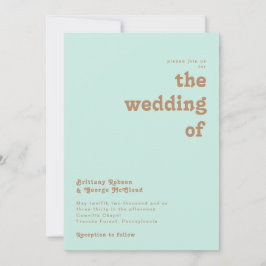 レトロビーチ |アクア結婚の招待状 招待状