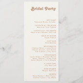 レトロビーチ |アクア結婚式 プログラム (裏面)