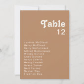 レトロビーチ |茶色のテーブル番号グラフ (正面)