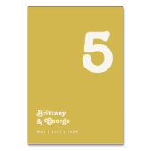 レトロビーチ |金ゴールドテーブル番号 テーブルナンバー (裏面)