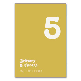 レトロビーチ |金ゴールドテーブル番号 テーブルナンバー