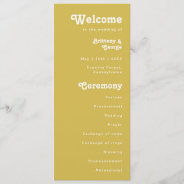 レトロビーチ |金ゴールド結婚式 プログラム