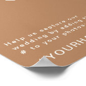 レトロビーチ | Brown Ohスナップハッシュタグ記号 ポスター (角)