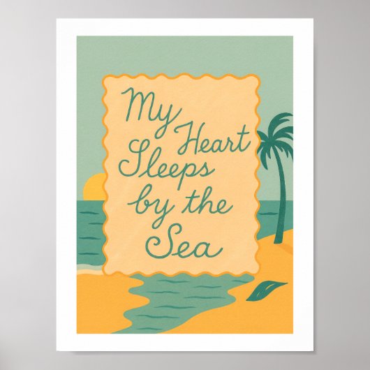 レトロビーチ My Heart Sleeps By The Sea ポスター (正面)