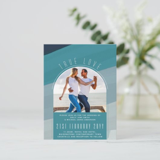 レトロビーチVibeの結婚文房具の写真 ポストカード (スタンド正面)