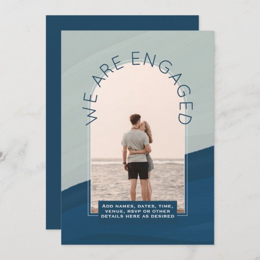 レトロビーチVibeの結婚文房具の写真 招待状 (正面/裏面)