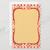 レトロビードパターンイエローオレンジ 便箋 (正面/裏面)