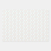 レトロビーブスモダンミッドセンチュリーカラフルミックスラップ ラッピングペーパーシート (正面2)