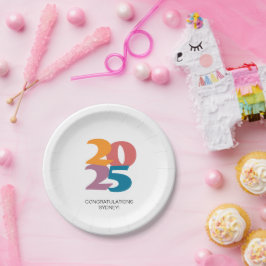 レトロビーブス卒業お祝いパーティー ペーパープレート