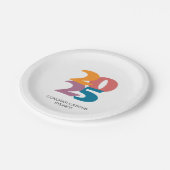 レトロビーブス卒業お祝いパーティー ペーパープレート (アングル)