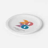 レトロビーブス卒業お祝いパーティー ペーパープレート (アングル)