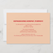 レトロビーブス卒業お祝いパーティー 案内状 (裏面)