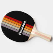 レトロビーブ ラインボ 雨傘ストライプ 名前付き 卓球ラケット (横)