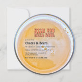 レトロビールをテーマにした誕生日パーティー 招待状 (正面)