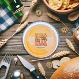 レトロビールテイスティングパーティー ラウンドペーパーコースター