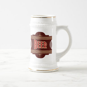 レトロビールロゴステイン ビールジョッキ