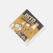 レトロビール好きのパーティー スタンダードカクテルナプキン (角)