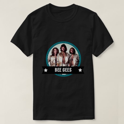 レトロビーージーズBand 70sトリビュートアイコン Tシャツ (デザイン正面)