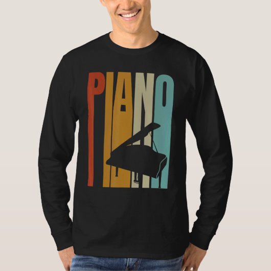 レトロピアノクール奏者 Tシャツ (正面)