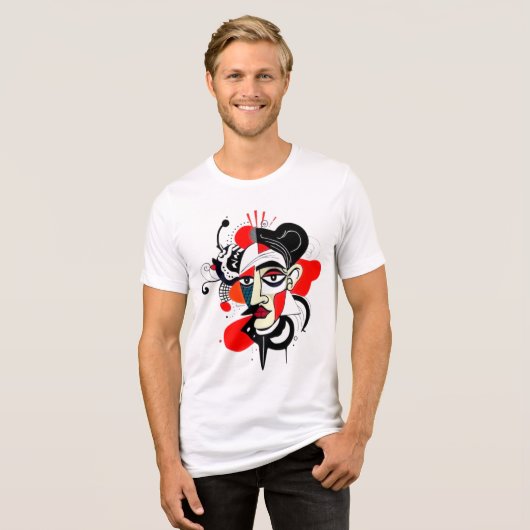 レトロピカソお洒落ビベスArt Tee トライブレンドTシャツ (正面全面)