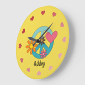 レトロピカッコいいースサパーソナライズされたイン ラージ壁時計 (傾斜)