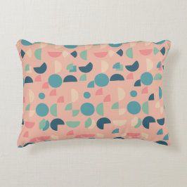 レトロピカラフルックモダンス幾何学模様 アクセントクッション