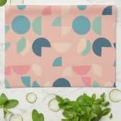 レトロピカラフルックモダンス幾何学模様 キッチンタオル (折り畳み)