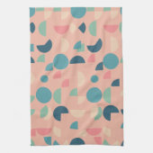 レトロピカラフルックモダンス幾何学模様 キッチンタオル (縦)