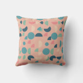 レトロピカラフルックモダンス幾何学模様 クッション (裏面)