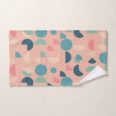 レトロピカラフルックモダンス幾何学模様 バスタオルセット (ハンドタオル)