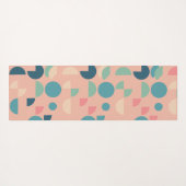 レトロピカラフルックモダンス幾何学模様 ヨガマット (裏面(横))